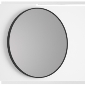 MIROIR ROND CADRE NOIR (renforcé)